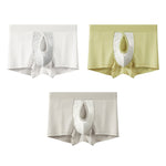 3 Pack Men's Breathable Comfort Double-Sided Access Soft Waffle Cotton Trunks