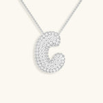 Bubble Initial Crystals Necklace