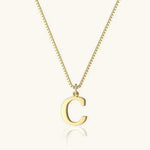 Vintage Letter Initial Gold Necklace
