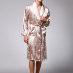 Men's Luxurious Satin Printed Robe