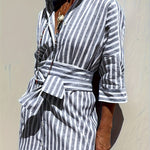 Regan | Striped Shirt Dress