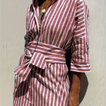 Regan | Striped Shirt Dress