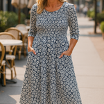 Paris | Everyday Elegance Midi Dress – Flattering Comfort, Timeless Confidence (s-5xl)