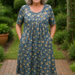 Sara | Dress - Elegant Flow –Tummy-Friendly Design