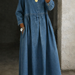 Clara | Peter Pan Collar Denim Dress