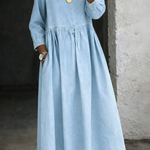 Clara | Peter Pan Collar Denim Dress