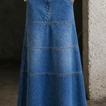 Mary | Mid-Length Denim Skirt