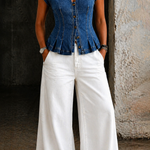 Viera | V-Neck Denim Top
