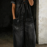 Chloe | V-Neck Denim Jumpsuit