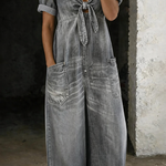 Chloe | V-Neck Denim Jumpsuit