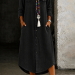 Helen | Casual Elegant Long Denim Shirt Dress