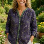 Dulcie | Relaxed V-Neck Blouse – Timeless Style, Effortless Comfort