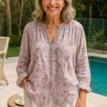 Dulcie | Relaxed V-Neck Blouse – Timeless Style, Effortless Comfort