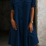 Patricia | Casual Denim Style Midi Dress