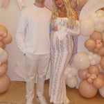 Zorah | Lace Maxi Dress – White