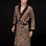 Men's Luxurious Satin Printed Robe