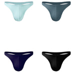 4 Pack Men’s Ice Silk Low-Rise Lightweight Breathable Support Thongs