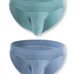 2 Pack Ball Support Pouch Ribbed Men's Bikini Underwear