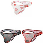 3 Pack Sexy Print Low-rise Thongs for Men