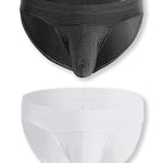 2 Pack Ball Support Pouch Ribbed Men's Bikini Underwear