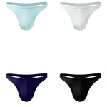 4 Pack Men’s Ice Silk Low-Rise Lightweight Breathable Support Thongs