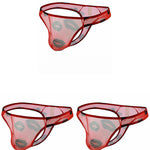 3 Pack Sexy Print Low-rise Thongs for Men
