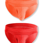 2 Pack Ball Support Pouch Ribbed Men's Bikini Underwear