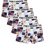 4 Pack Men’s Checkered Pattern Cotton Trunks