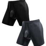 2 Pack Long Boxer Briefs with Separate Pouch