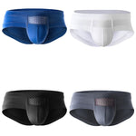 Aoelemen 4 Pack Men's Breathable U Convex Pouch Briefs