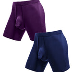 2 Pack Long Boxer Briefs with Separate Pouch