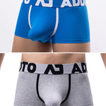 2 Pack Men's Gun and Bullet Separation Large Pouch U-Convex 3D Cut Loose Trunks