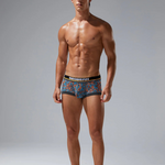2 Pack Men's Odor-Control Breathable Printed Trunks