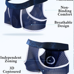 3 Pack Men's Breathable Mesh Lightweight & Airy Supportive Fit Trunks