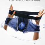 3 Pack Men's Breathable Mesh Lightweight & Airy Supportive Fit Trunks