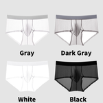 3 Pack Men's Ice Silk Ultra Thin Seamless Breathable Quick Dry Briefs