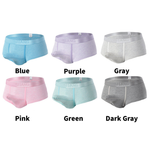 3 Pack Men's Cotton 3D Dual Pouch Low Rise Breathable Briefs