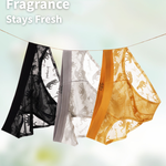 4 Pack Men's Ice Silk Cooling Lace Jacquard Seamless Ultra Thin Briefs