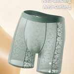 3 Pack Men's Satin Lace Jacquard 3D U-Pouch Anti-Chafe Breathable Midway Briefs