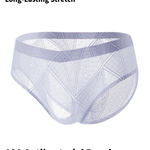 4 Pack Men's Lace Jacquard Ice Silk Ultra Thin Breathable Briefs