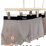 3 Pack Men's 10A Antibacterial Ultra Thin Ice Silk Naked Feel Trunks