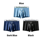 4 Pack Men’s 3D U-Pouch Ice Silk  Mesh Massage Beads Quick Dry Trunks