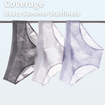 4 Pack Men's Lace Jacquard Ice Silk Ultra Thin Breathable Briefs