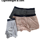 3 Pack Men's 10A Antibacterial Ultra Thin Ice Silk Naked Feel Trunks