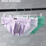 3 Pack Men's Ice Silk Dual Pouch Mesh Cooling Briefs