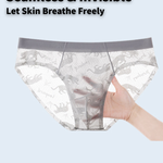 4 Pack Men's Ice Silk Cooling Lace Jacquard Seamless Ultra Thin Briefs