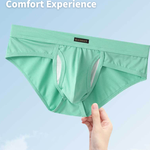 3 Pack Men's Ice Silk Dual Pouch Mesh Cooling Briefs