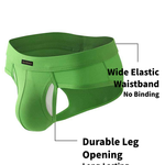 3 Pack Men's Ice Silk Dual Pouch Mesh Cooling Briefs
