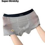 3 Pack Men's 10A Antibacterial Ultra Thin Ice Silk Naked Feel Trunks