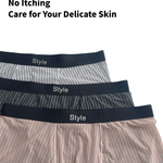 3 Pack Men's 10A Antibacterial Ultra Thin Ice Silk Naked Feel Trunks